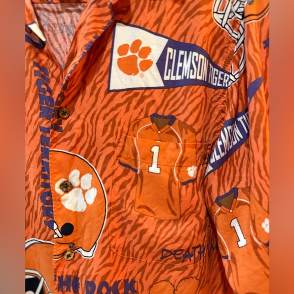 Reyn Spooner Orange Clemson Tigers Button Down Shirt - Picture 6 of 6